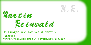 martin reinwald business card